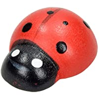 Efco – Mariquita Miniatura- Madera- Rojo-Negro- 25 x 20 mm- 20 Unidades
